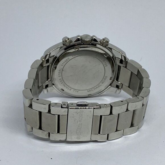 Michael Kors MK5165 Women's Silver Stainless Steel Analog Dial Quartz Watch RQ1 - Picture 10 of 12